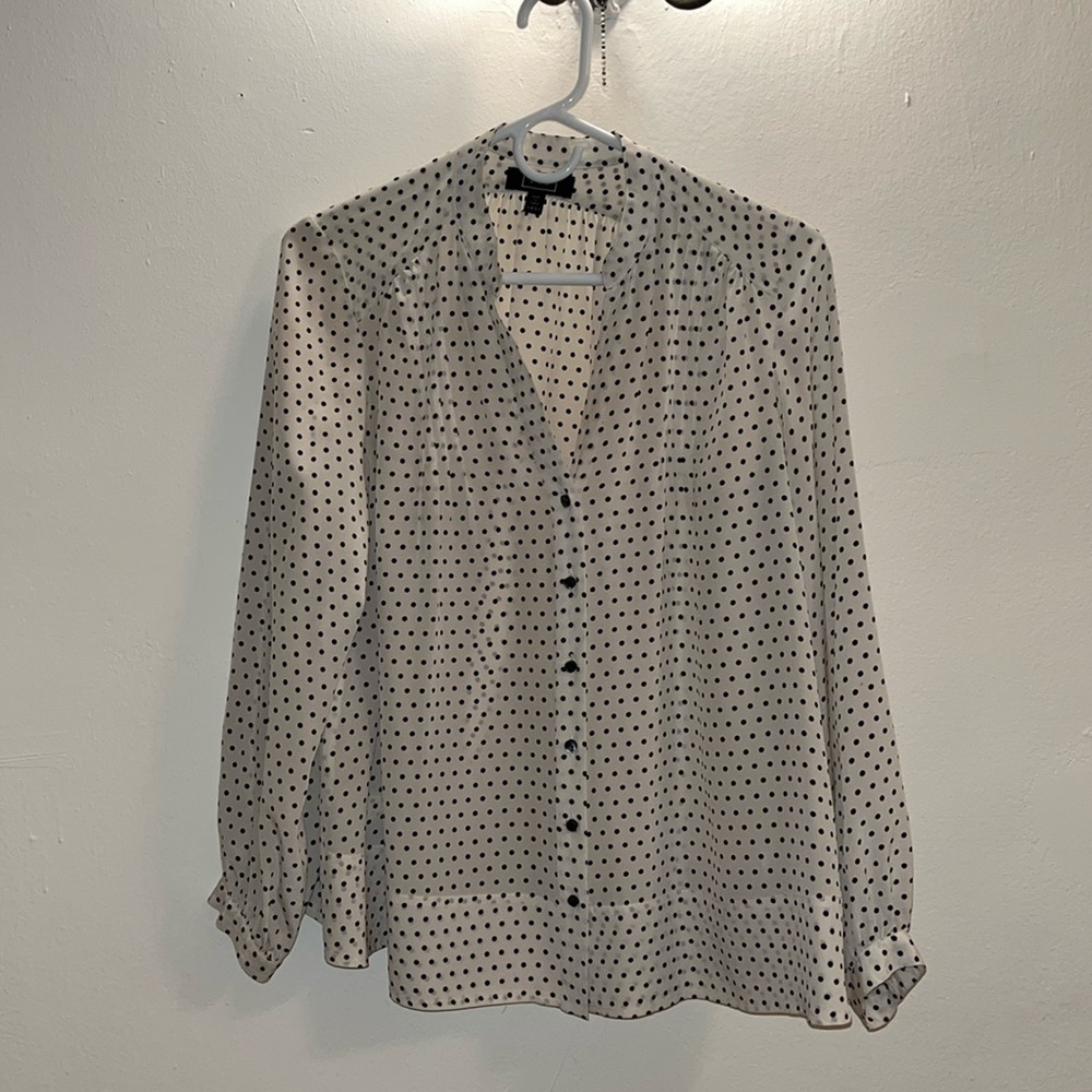 COPY - 🕊️ AYR - The Por Favor Bonita Dot Silk Blouse - XS GUC - Picture 3 of 14